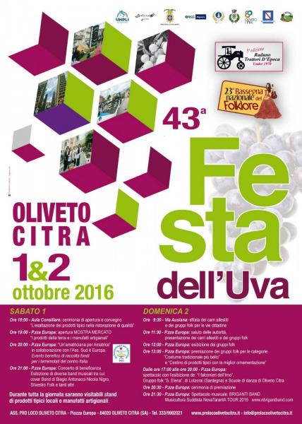 43.esima Sagra dell'Uva 23.esima e Rassegna Nazionale del Folcore