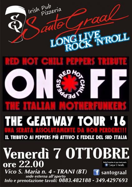 Onoff Redhotchilipeppers Tributeband at Santo Graal Trani