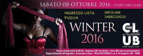 Sab 8 ottobre - VILLA ROTONDO - Bari - Ingresso LISTA PUGLIA