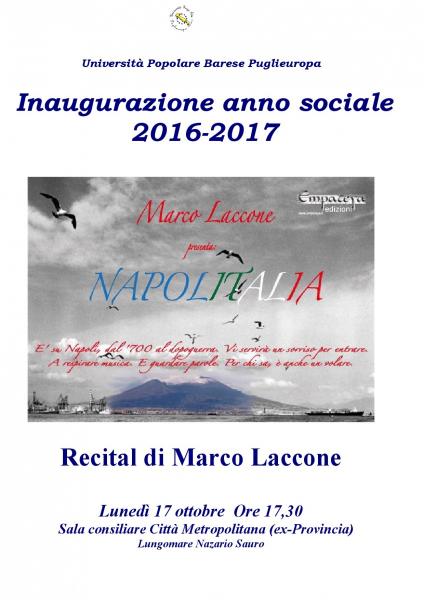 Inaugurazione anno sociale Puglieuropa - Concerto del Maestro Marco Laccone