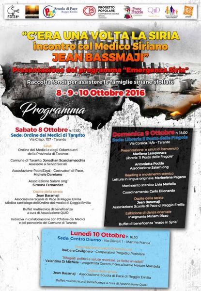 "C'era una volta la Siria. Incontro col medico siriano Jean Bassmaji"