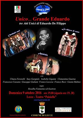 "UNICO...GRANDE EDUARDO" - Tre atti unici di Eduardo De Filippo