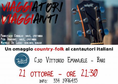 Viaggiatori Viaggianti - Viaggio country folk nella musica italiana d'autore