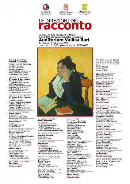 LE DIREZIONI DEL RACCONTO Un progetto sulla narrazione letteraria a cura della Compagnia Diaghilev