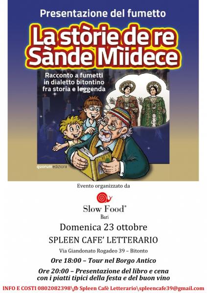"La Stòrie de re Sànde Mìidece"- il fumetto.