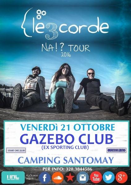 Le3corde live al GAZEBO CLUB (ex sporting club) c/o Camping Santomay