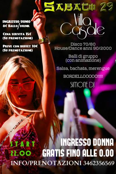 Villa Casale - Simone dj Ingresso Donna Gratis