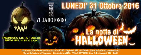31 Ott Festa di Halloween a Villa Rotondo  - ingresso Lista Puglia