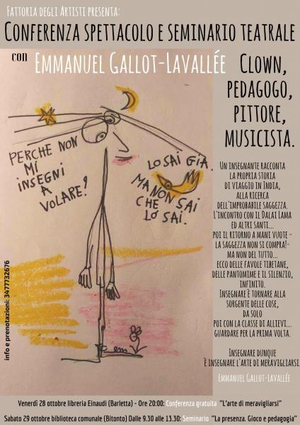 Seminario teatrale con Emmanuel Gallot-Lavallée "la presenza. Gioco e pedagogia"