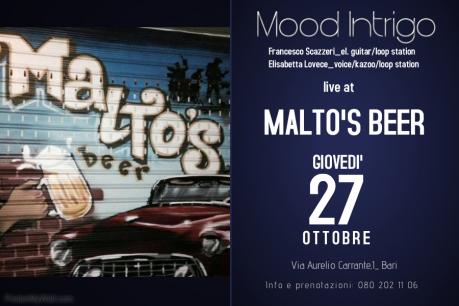 Mood Intrigo live at Malto's Beer