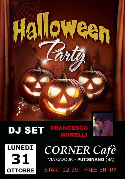 Halloween Party al Corner Cafe: djset Francesco Morelli