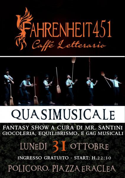 Halloween QuasiMusicale al Fahrenheit 451 Caffè Letterario di Policoro