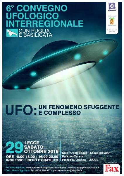 6° Convegno Ufologico Interregionale del CUN Puglia e Basilicata