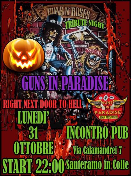 HALLOWEEN con i Guns in Paradise - Tribute Band Guns 'N Roses