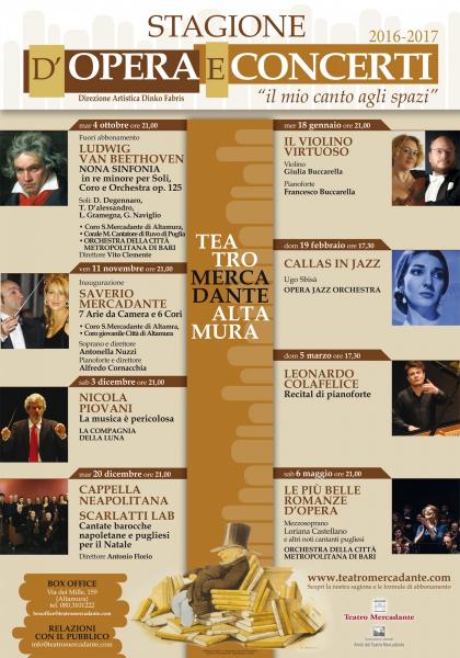 2ª Stagione D’Opera e Concerti 2016/2017