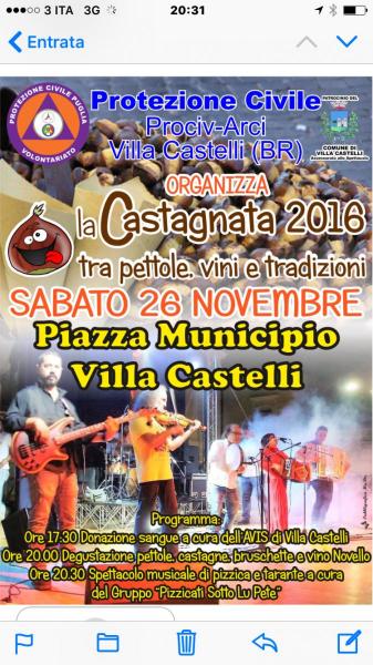 LA CASTAGNATA 2016 tra pettole vino e tradizioni