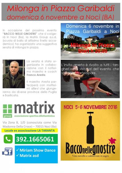 Milonga in Piazza Garibaldi a Noci