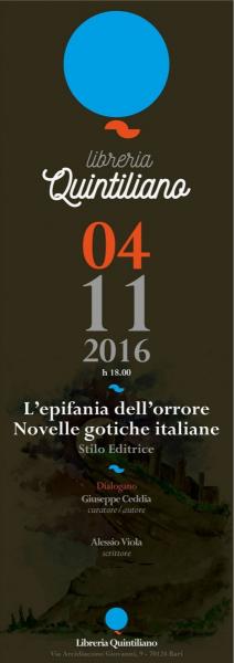 L'Epifania dell'orrore Novelle gotiche italiane a cura di Giuseppe Ceddia