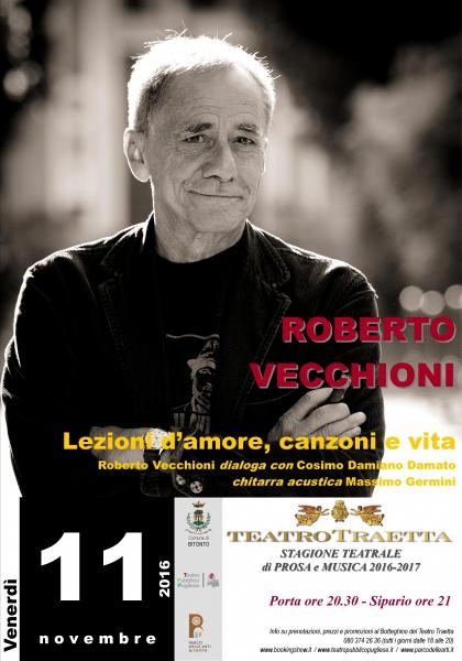 ROBERTO VECCHIONI in "Lezioni d'amore, canzoni e vita"