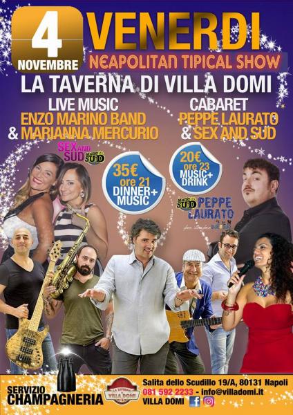 Cabaret & musica alla Taverna di Villa Domi