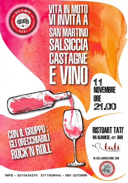 "San Martino, salsiccia, castagne e vino"