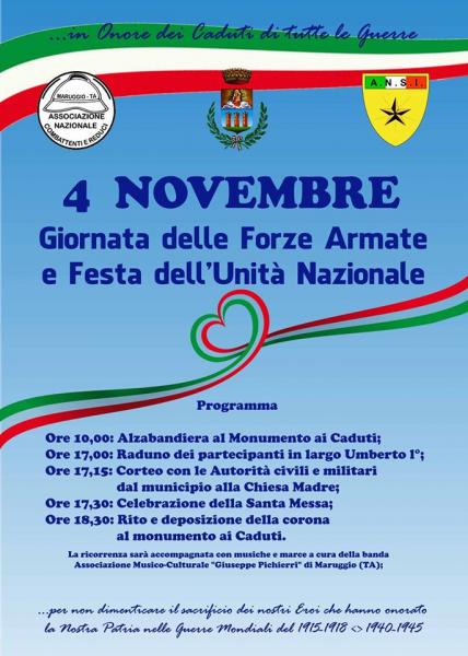 Giornata delle Forze Armate e Festa dell'Unità Nazionale