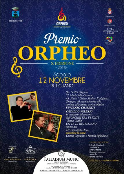 Premio Regionale "Orpheo" 2016 - Decima Edizione