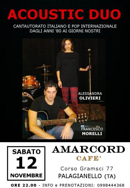Acoustic Duo live at Amarcord Cafe