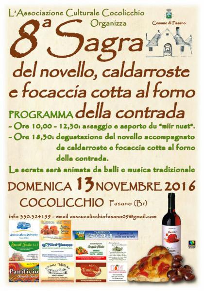 8^ Sagra del Novello, Caldarroste e Focaccia cotta al forno della contrada