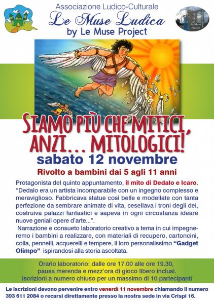 Nuovo appuntamento Le Muse Ludica con il contest labo "Siamo più che mitici, anzi...mitologici!"