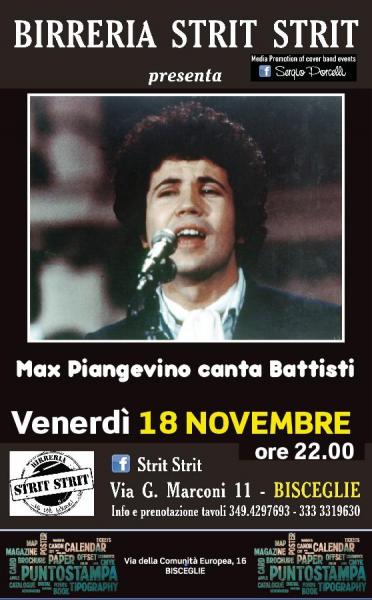 Max Piangevino canta Battisti al Strit Strit