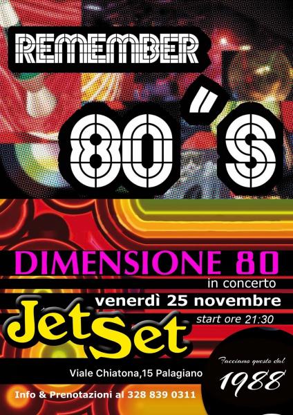 Remember 80's with Dimensione 80 live music