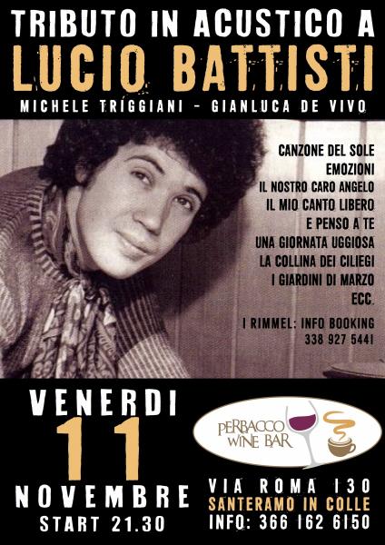 Omaggio in acustico a Lucio Battisti & Friends al Perbacco