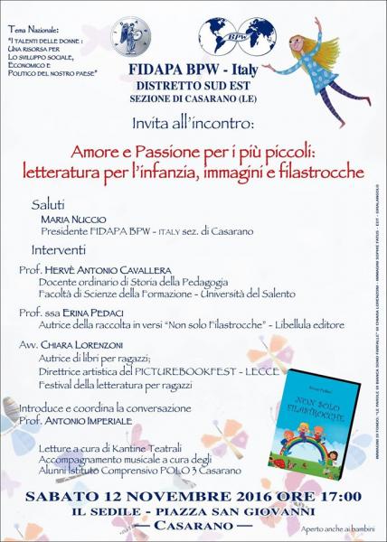 FIDAPA di Casarano presenta Letteratura per l'infanzia, immagini e filastrocche_Casarano_12 novembre