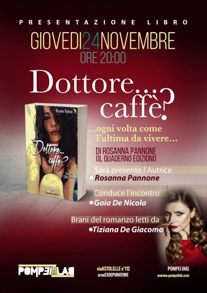 Al Pompeilab reading dell’attrice Tiziana De Giacomo del libro Dottore… caffè? di Rosanna Pannone