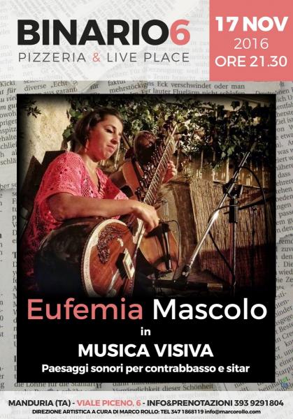 Eufemia Mascolo in Musica visiva al Binario6