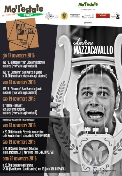 Mazzacavallo e il suo Pitagora Box, in esclusiva in Capitanata