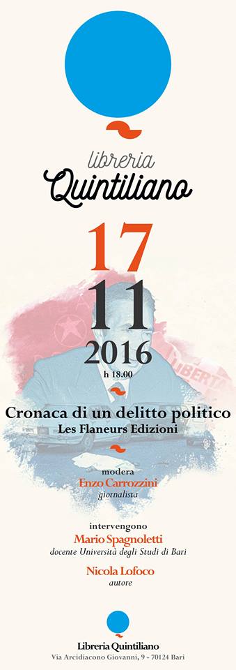 Presentazione libro di Nicola Lofoco: ”Cronaca di un delitto politico”