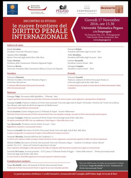 Presentazione testo di diritto penale internazionale