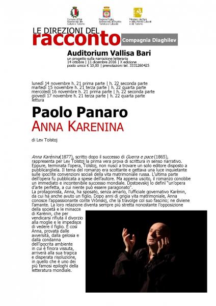 PAOLO PANARO -  ANNA KARENINA di Lev Tolstoj