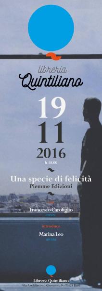 UNA SPECIE DI FELICITA' di Francesco Carofiglio
