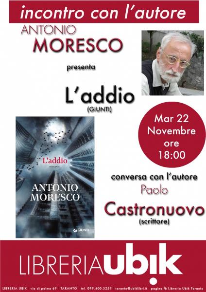 Antonio Moresco alla Libreria Ubik
