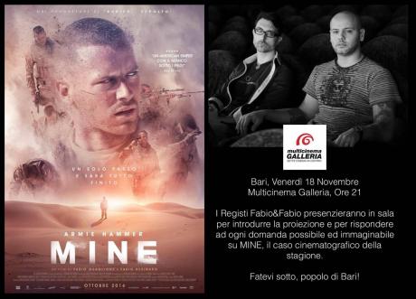 MINE - Proiezione del film rivelazione dell'anno con i registi in sala