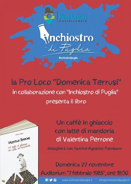 "Un caffè in ghiaccio con latte di mandorla": il 27 novembre a Castellaneta