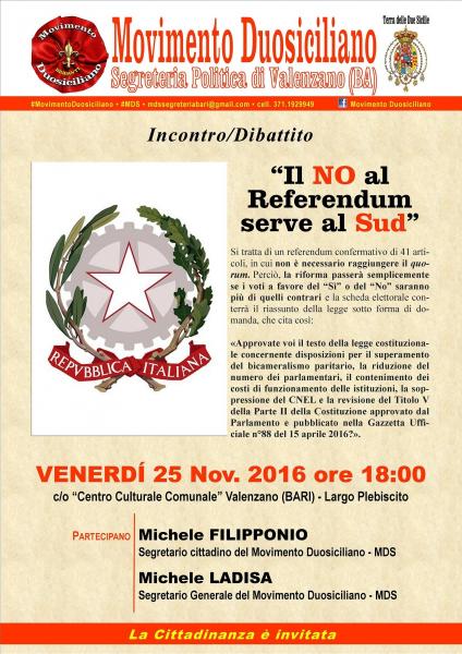 Il NO al Referendum serve al Sud