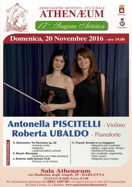 Concerto del Duo violino pianoforte Antonella Piscitelli - Roberta Ubaldo