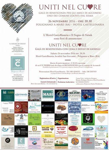 "UNITI NEL CUORE" Galà di Beneficenza - cena e Defilè di Gioielli "Il Sogno di Siriah" - Musica live con il duo "NonSoloMina"