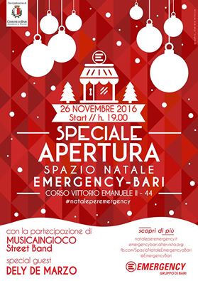 Apertura Spazio di Natale Emergency