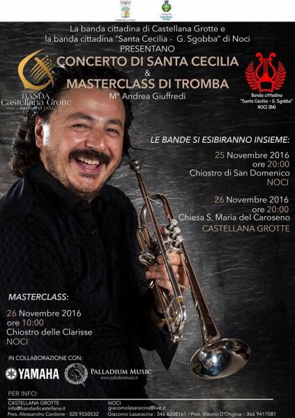 CONCERTO di Santa Cecilia e Masterclass di TROMBA M° Andrea Giuffredi