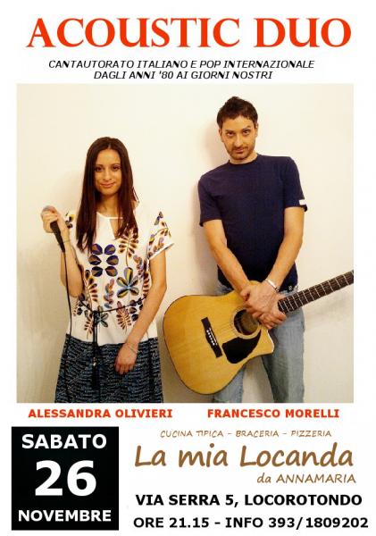 Musica dal vivo con cena a "La mia Locanda"